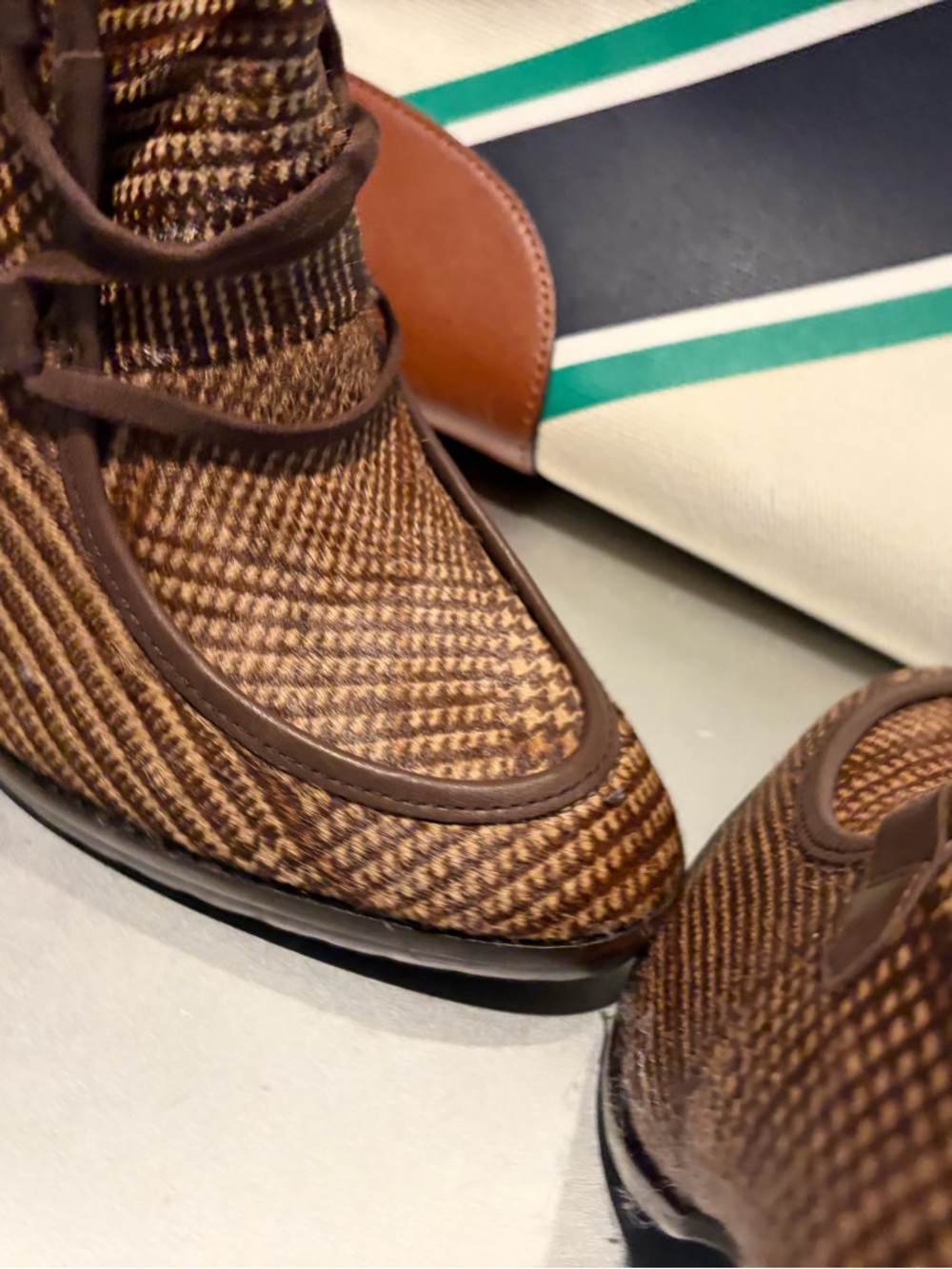 Lauren double RLL plaid boots! Sold out everywhere!! Size 7 brand new in box - Picture 3 of 9